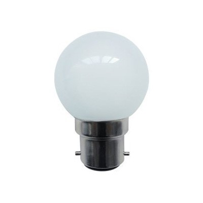 1w LED Thermoplastic Golfball Lamp BC WW (Non-Dimmable)