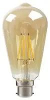 4W Amber Teardrop LED Lamp, 350lm, 2200K, B22 -  VT-2145 7421
