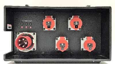63A 3 Phase Distro Box to 4 x 16A/3PH Out