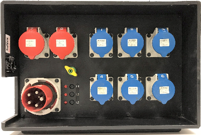 63A 3 Phase Distro Box to 6 x 32 Out & 2 x 32A/3PH