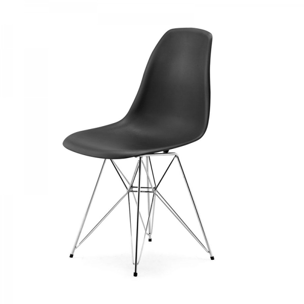 Black Eames Style Bistro Chair