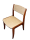 DINING CHAIR,DRYLUND,ROSE WOOD  FRAME ,BEIGE HESSIAN SEAT+BACK