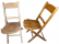 Hire FOLDING CHAIR, Oak Frame Solid Seat & Back.
