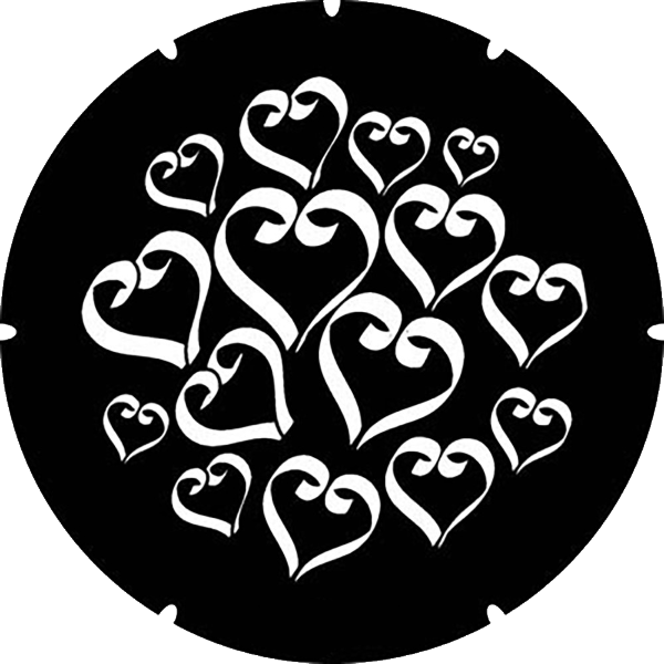 Gobo Calligraphic Hearts (24mm)