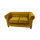 Gold 2 Seat Velvet Chesterfield Sofa