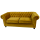 Gold 3 Seat Velvet Chesterfield Sofa