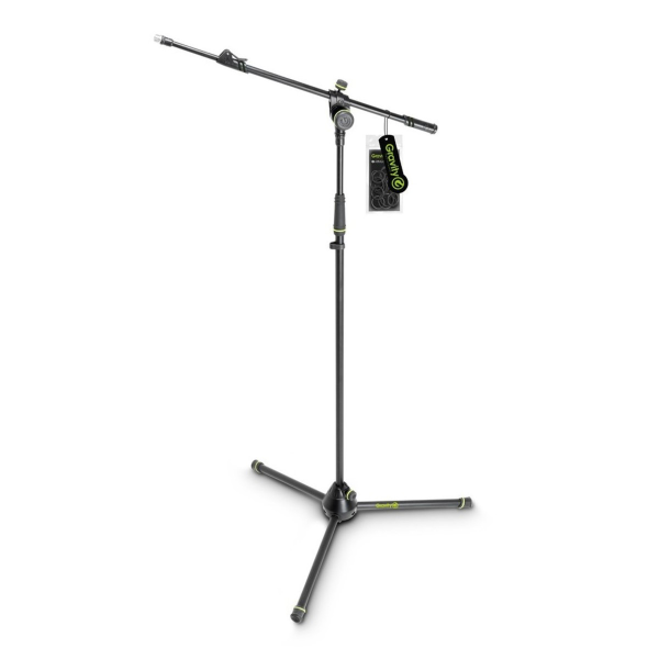 Gravity Heavy Duty Telescoping Boom Long Microphone Stand with Tri Legs