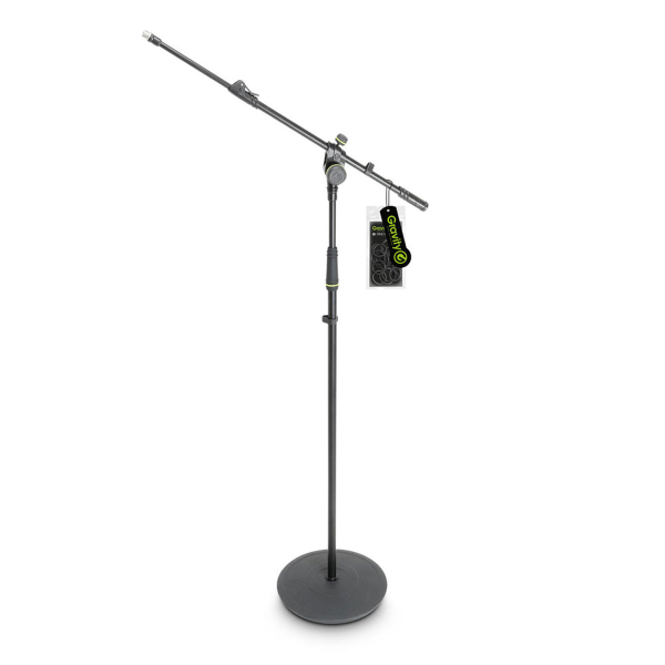 Gravity Telescoping Boom Microphone Stand with Round Base