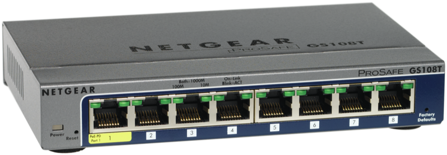 Netgear GS108Tv2 8 Port Gigabit Managed Switch