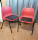 Hire POLYPROP STACKING CHAIR RED BUCKET + BLACK SEAT PAD. TUBE INTERLOCK.
