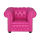 Pink Chesterfield Armchair