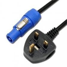 Powercon power cable with UK 13A plug
