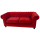 Hire Red 3-Seater Velvet Chesterfield Sofa.