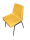 STACKING CHAIR,MUSTARD POLY PROP ON BLACK LEGS