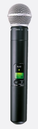Shure SLX2 K3E Wireless Handled Mic body (606-630 Mhz)