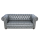 Silver Chesterfield 3 Seater