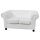 Hire White Leather 2 Seat Chesterfield Sofa.