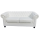 Hire White Leather 3 Seat Chesterfield Sofa.