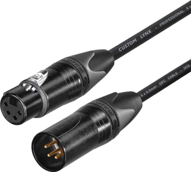XLR 4 Pin 100V Cable 05m